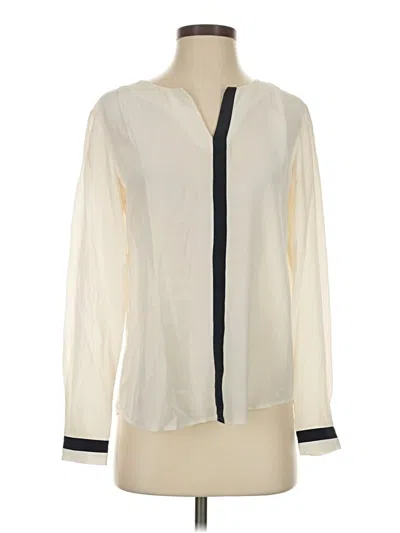 Pre-owned Antonio Melani Long Sleeve Blouse In Ivory