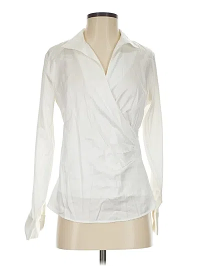 Pre-owned Antonio Melani Long Sleeve Blouse In Ivory