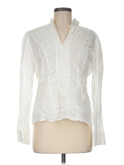 Pre-owned Antonio Melani Long Sleeve Blouse In Ivory
