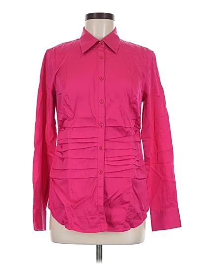 Pre-owned Antonio Melani Long Sleeve Blouse In Pink