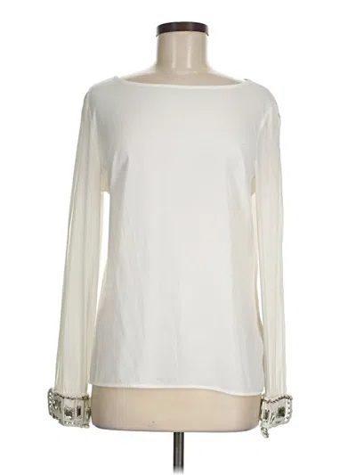 Pre-owned Antonio Melani Long Sleeve T-shirt In Ivory