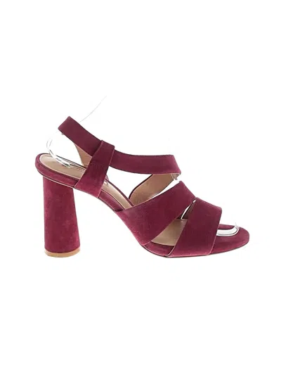 Pre-owned Antonio Melani Sandals In Burgundy