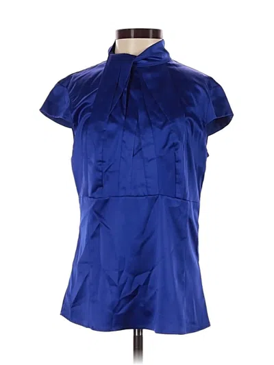 Pre-owned Antonio Melani Short Sleeve Blouse In Blue