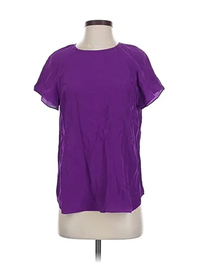 Pre-owned Antonio Melani Short Sleeve Blouse In Purple