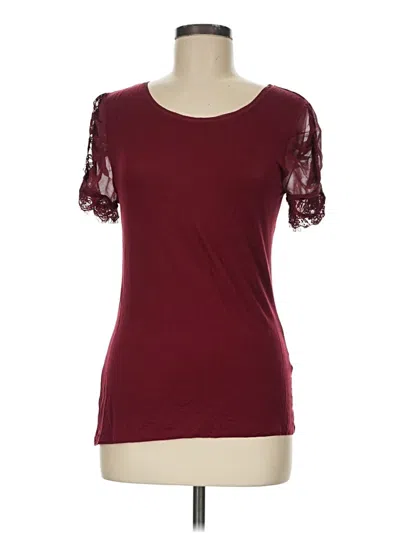 Pre-owned Antonio Melani Short Sleeve T-shirt In Burgundy