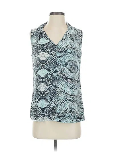 Pre-owned Antonio Melani Sleeveless Blouse In Blue