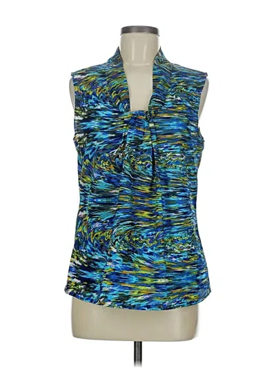 Pre-owned Antonio Melani Sleeveless Blouse In Blue