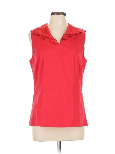 Pre-owned Antonio Melani Sleeveless Blouse In Red