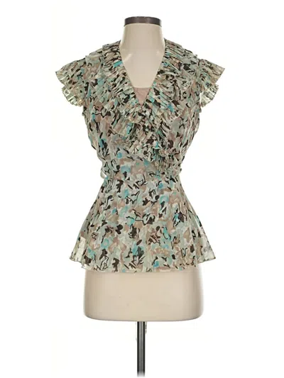 Pre-owned Antonio Melani Sleeveless Blouse In Teal