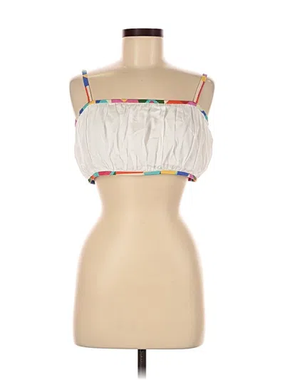 Pre-owned Antonio Melani Sleeveless Blouse In White