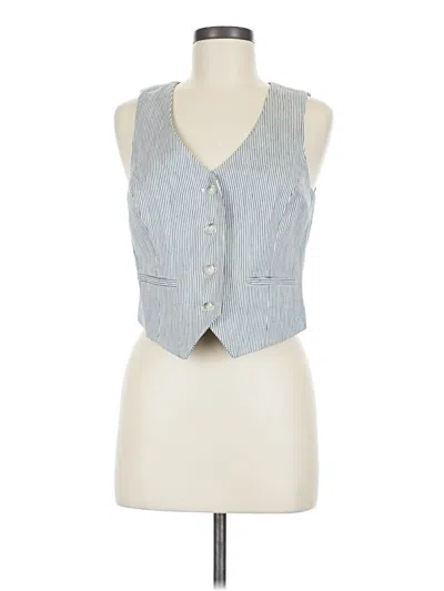 Antonio Melani Sleeveless Button Down Shirt In Blue