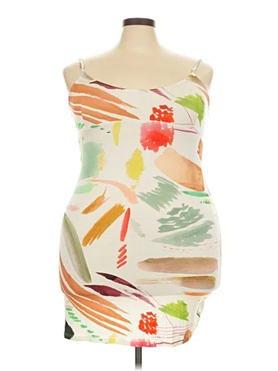 Pre-owned Antonio Melani Sleeveless Top Orange Strapless Neckline Tops