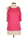 Antonio Melani Sleeveless Top Pink Cold Shoulder Neckline Tops In Red