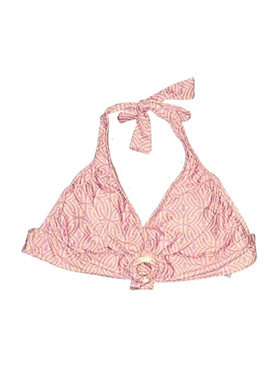 Pre-owned Antonio Melani Swimsuit Top Pink Print Pattern Swimwear