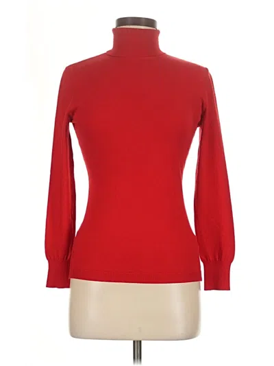 Pre-owned Antonio Melani Turtleneck Sweater In Red