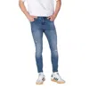 Antony Morato Blue Cotton Skinny Jeans In Multi