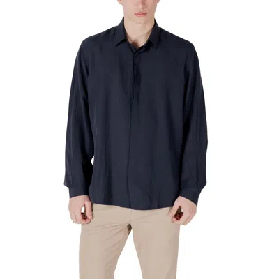 Antony Morato Concealed-fastening Long-sleeve Shirt In Blue