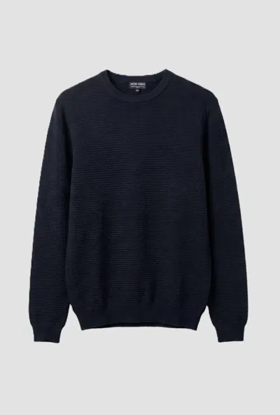 Antony Morato Blue Marine Ribbed Mesh