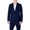 Antony Morato Check-pattern Notched-lapel Blazer In Blue