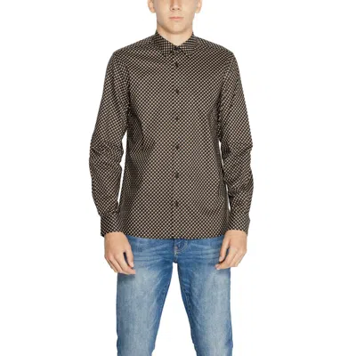 Antony Morato Geometric-print Cotton Shirt In Black