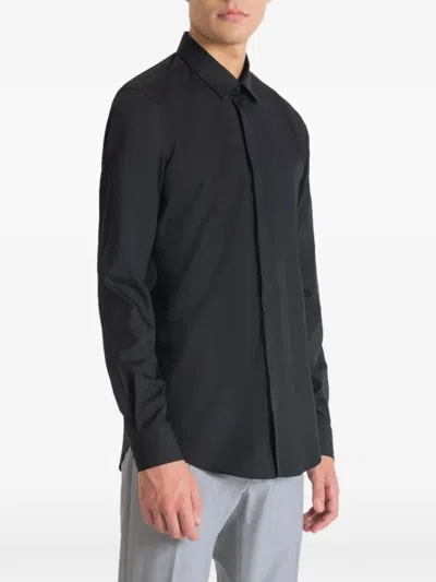 Antony Morato Concealed-fastening Shirt In Black