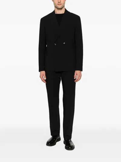 Antony Morato Double-breasted Peak-lapels Blazer In Black