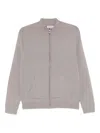 Antony Morato Fine-ribbed Zip-up Jacket In Neutral