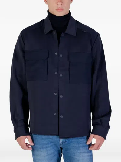 Antony Morato Flap-pocket Shirt In Blue
