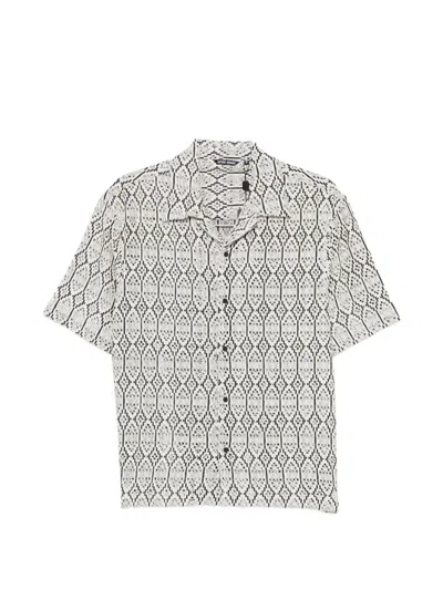 Antony Morato Geometric-jacquard Shirt In Neutral