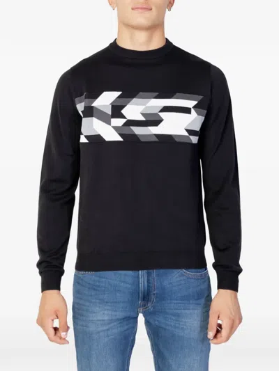Antony Morato Geometric-pattern Cotton Sweater In Animal Print