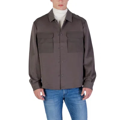 Antony Morato Green Denim Shirt In Brown