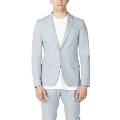 Antony Morato Green Linen Men's Blazer In Blue