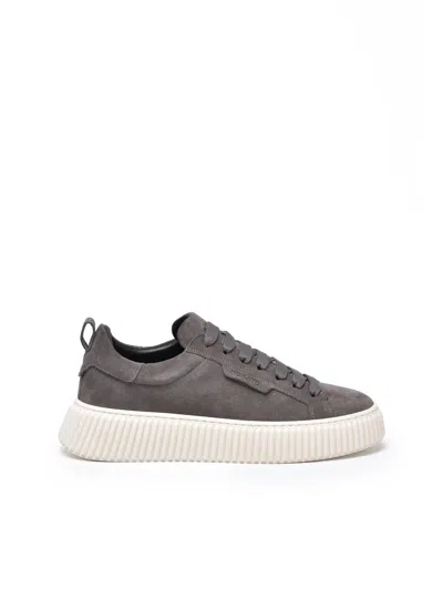 Antony Morato Grey Leather Sneakers In Gray