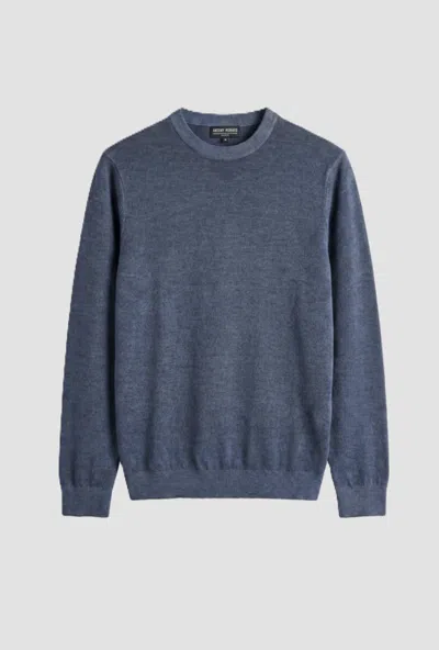 Antony Morato Knitted Merino Wool Man Indigo In Blue