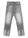 Antony Morato Logo-plaque Faded Jeans In Gray