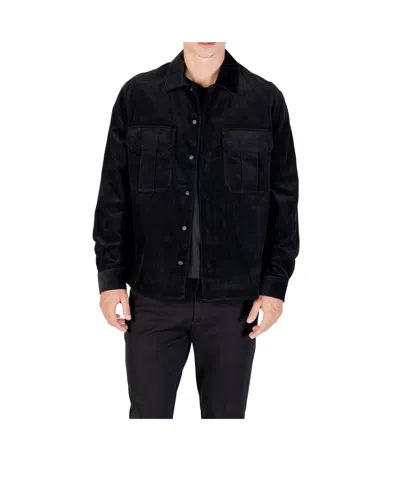 Antony Morato Long-sleeved Shirt Jacket In Black
