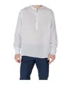Antony Morato Band-collar Button-placket T-shirt In White