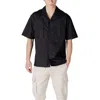Antony Morato Black Lyocell Shortsleeve In Black