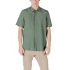 Antony Morato Green Lyocell Shortsleeve In Multi