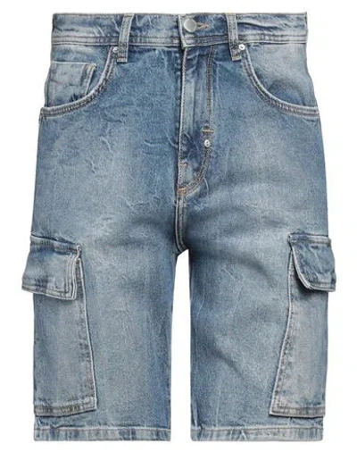 ANTONY MORATO ANTONY MORATO MAN DENIM SHORTS BLUE SIZE 30 COTTON, ELASTANE