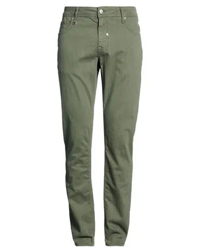 Antony Morato Man Jeans Military Green Size 38 Cotton, Elastane