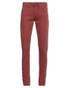 Antony Morato Man Pants Rust Size 30w-32l Cotton, Polyester, Elastane In Red