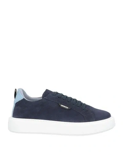 Antony Morato Man Sneakers Midnight Blue Size 9 Leather