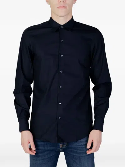 Antony Morato Napoli Long-sleeve Shirt In Blue