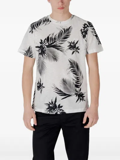 Antony Morato Palm-leaf Print T-shirt In Multi