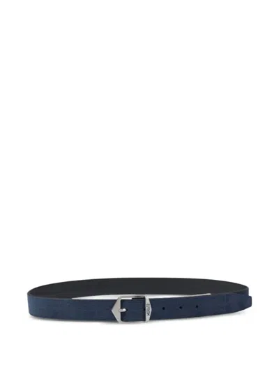 Antony Morato Perforated Leather Belt In Blue