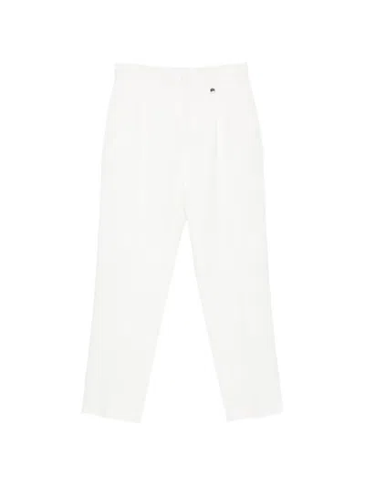 Antony Morato Pleated Straight-leg Trousers In White