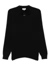 Antony Morato Polo-collar Long-sleeve T-shirt In Black