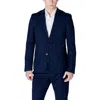 Antony Morato Check-pattern Notched-lapel Blazer In Blue