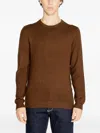 Antony Morato Ribbed-knit Sweater In Brown
